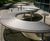 CL007 Bench - wave form curved steel outdoor bench 2