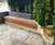 Contemporary wall-mounted benches for concrete plinth structures 0