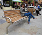 Shoreline SL003 contemporary steel and timber seats