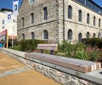 Exeter - wall-mounted timber and steel bench