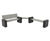 Plaza - contemporary modular steel / stainless steel and granite seating 2