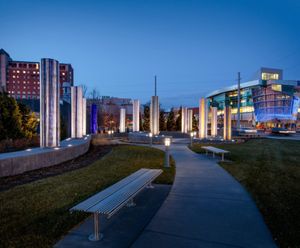 Bespoke stainless steel outdoor benches - Nebraska
