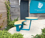 Seven Mini - steel and timber 2-seater picnic table and bench set - on this page