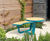 Seven Mini - steel and timber 2-seater picnic table and bench set 2