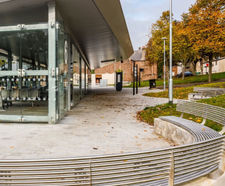 Bespoke wall-mounted benches – Cumnock Bus Station