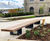 Exeter EX005L Bench - timber and aluminium outdoor contemporary bench 0