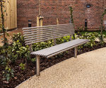 Baseline BL003 - stainless steel or coated steel outdoor bench