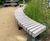 Exeter EX007 Bench - curved contemporary timber outdoor bench 4