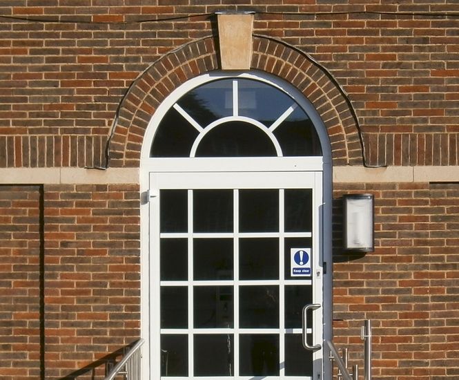 Crittall-style solution for school entrance