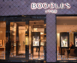Sliding door operators for jewellery shop entrance 