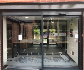 Welcoming nature-themed entrance to new wildlife centre
