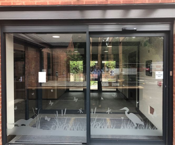 Welcoming nature-themed entrance to new wildlife centre