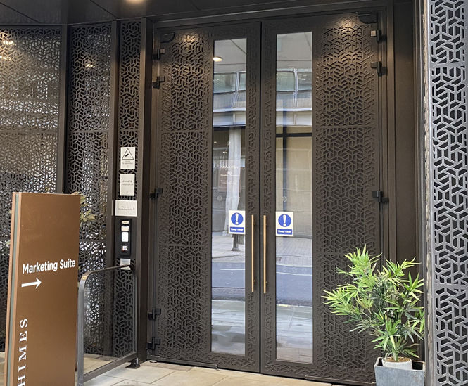 Automatic swing doors for hi-end apartment building