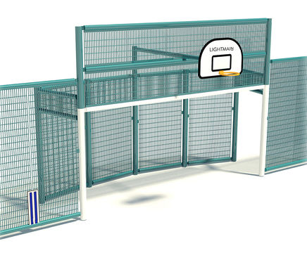 Large curved back goal ends for MUGAs over 25m wide