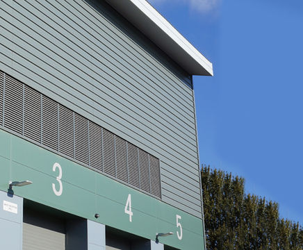 Triple bank fabricated louvres