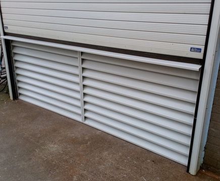 Custom louvres for roller shutter doors