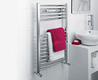 ULTRAHEAT Chelmsford arched towel rail in white