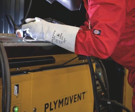 Downdraft tables remove welding fumes at Furness College