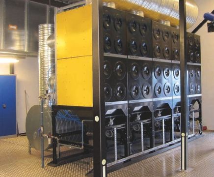 Removing welding fumes and dust from truck production