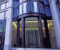 Radial automatic sliding door