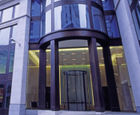 Radial automatic sliding door