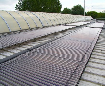 Kingspan solar thermal systems warm Abbey Pools