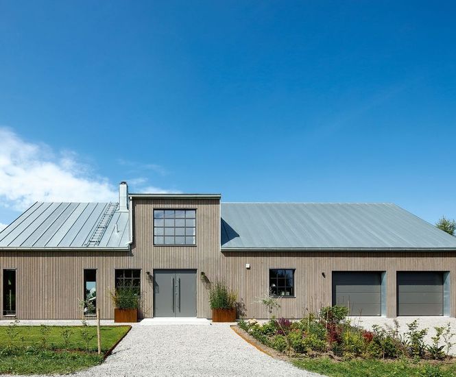 Roofing and cladding for sustainable new home, Sweden