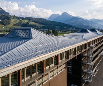 Zinc roof cladding for Japanese-inspired Swiss building