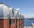 Angled standing seam roof for luxury waterfront hotel 1