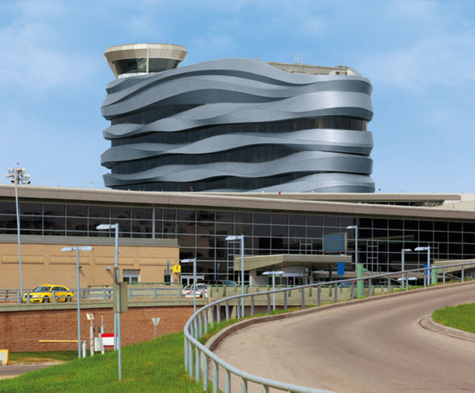 Creative facade - Edmonton International Airport, Canada