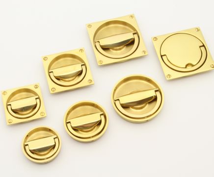 Classic Range - brass flush pull handles