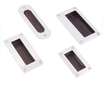 Arbor wooden flush pull handles with brass components