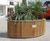 Stockport FSC timber and metal elliptical planter 5