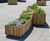 Swithland - curved timber planters 7