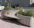 Castleton planter with timber bench 0