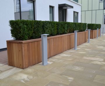 Diplomat rectangular timber planters
