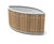 Stockport FSC timber and metal elliptical planter 2