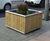Stockport FSC timber and metal rectangular planter 4