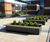 Aluminium planters with benches - Newman University 2