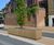 Castleton rectangular planter timber with steel capping 1