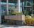 Castleton rectangular planter timber with steel capping 2