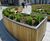 Castleton planter with timber bench 6