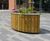 Castleton elliptical timber and metal planter 4