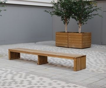 Rochford straight timber bench
