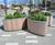 Castleton elliptical timber and metal planter 1