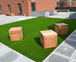 Cube seats in FSC timber