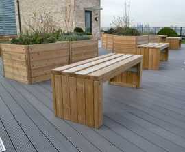 Rochford straight timber bench
