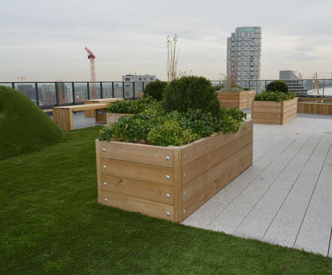 Planters for roof gardens
