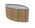 Castleton elliptical timber and metal planter 7