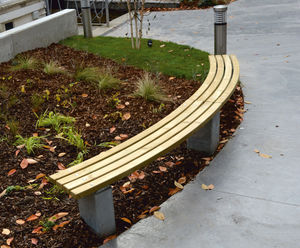 Bexley curved timber bench